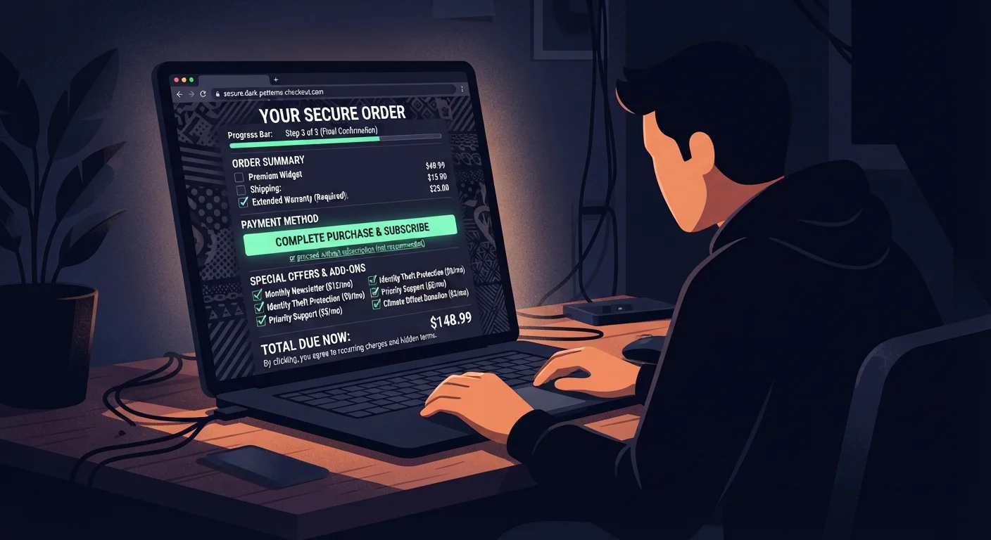 Dark Patterns: The Design Tricks That Make You Spend More Than You Planned